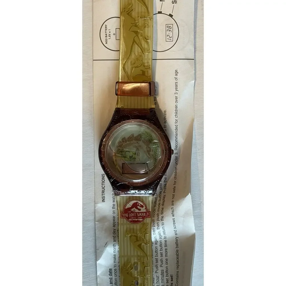1997 Burger King Watch Vintage Jurassic Park Something Has Survived NIB untested